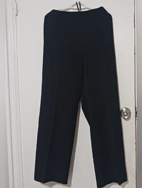 Le Suit Black High-Waisted Wide Leg Side-Zip Trouser